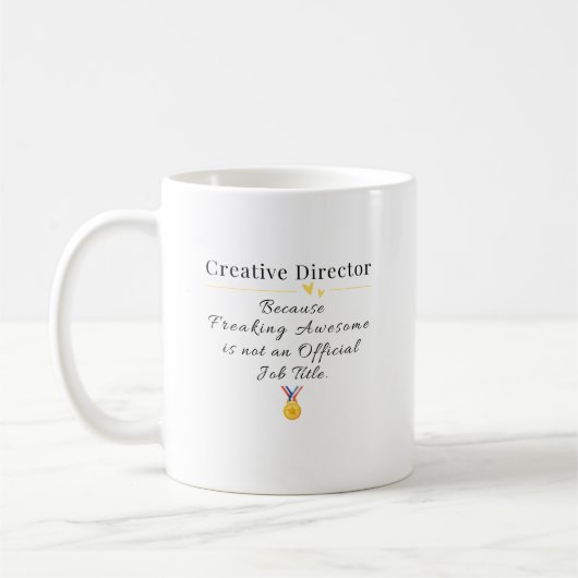 Creative Director Funny Job Title Quote Koffiemok (Links)
