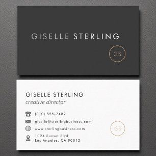 Creative Director Minimalist Luxury Black Visitekaartje
