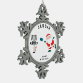 Creative Disk Golf Tin Sneeuwvlok Ornament (Links)