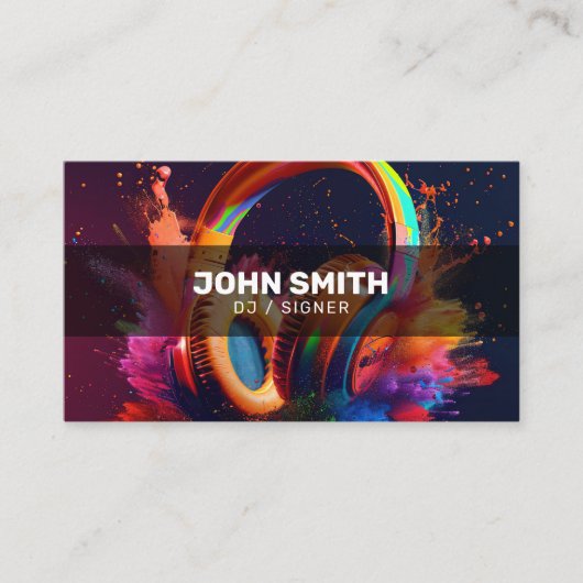 Creative DJ Signer Songwriter Muziek DJ's Karaoke Visitekaartje (Voorkant)
