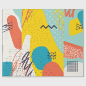 Creative doedle art header met verschillende vorme cadeaupapier (Vlak)