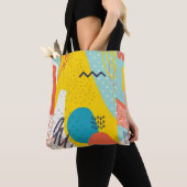 Creative doedle art header met verschillende vorme tote bag (Dichtbij)