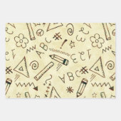 Creative Doodle School, leraar met een degelijke b Inpakpapier Vel (Voorkant 2)