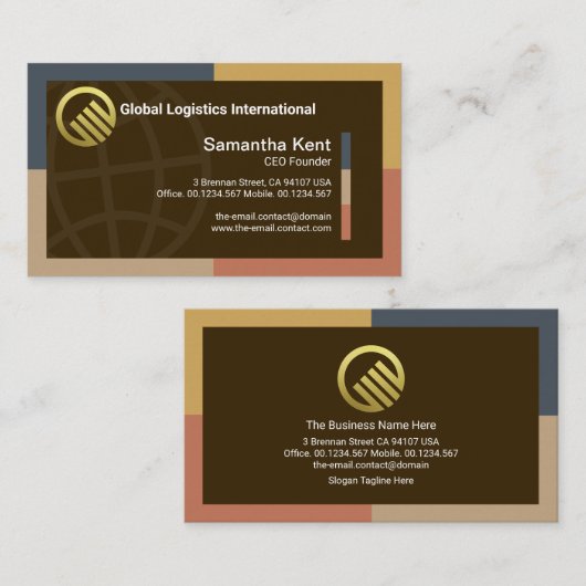 Creative Dynamic Border Lijst Global Import Export Visitekaartje (Voorkant / Achterkant)