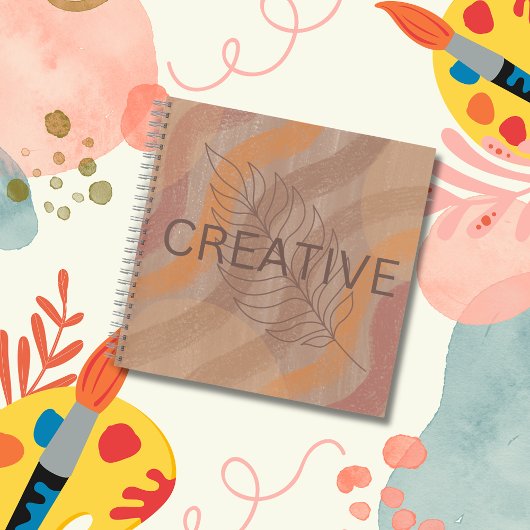 Creative Earthy Browns Minimalistisch Schetsboek Notitieboek