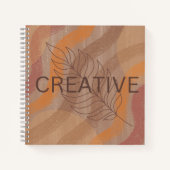 Creative Earthy Browns Minimalistisch Schetsboek Notitieboek (Voorkant)