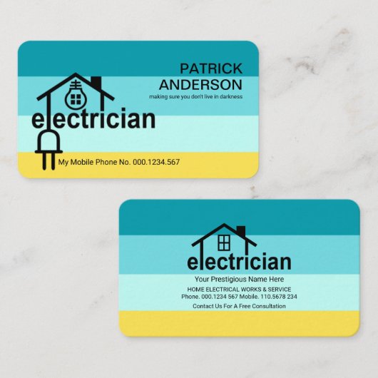 Creative Electrational Home Plug Circuit Visitekaartje (Voorkant / Achterkant)