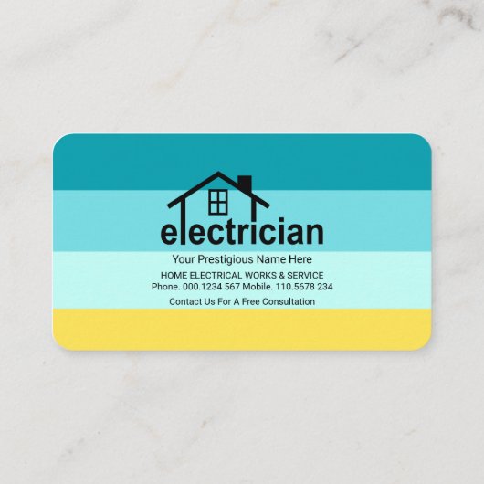 Creative Electrational Home Plug Circuit Visitekaartje (Achterkant)