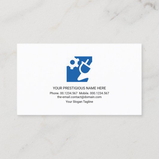 Creative Electric Bulb Border Electricia Service Visitekaartje (Achterkant)