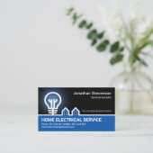 Creative Electric Bulb Border Electricia Service Visitekaartje (Staand voorkant)