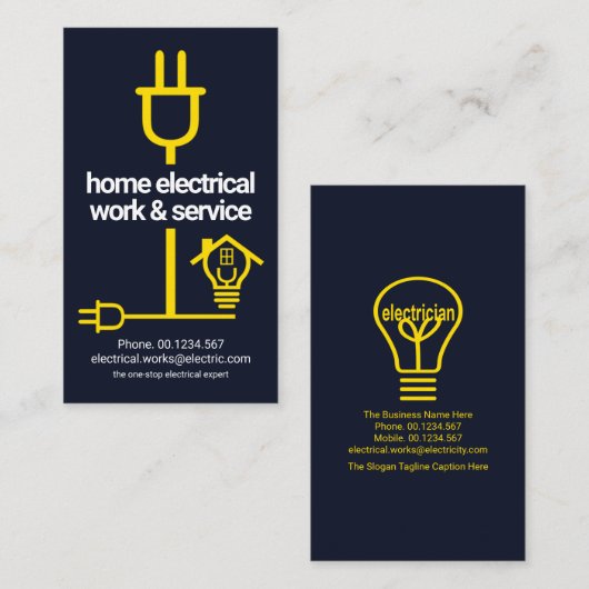 Creative Electric Circuit Home Electrical Service Visitekaartje (Voorkant / Achterkant)