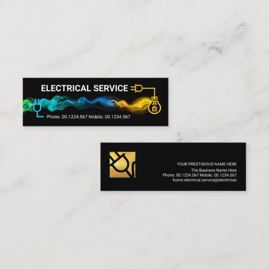 Creative Electric Circuit Lightning Strike Mini Visitekaartje (Voorkant / Achterkant)