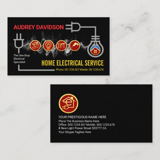 Creative Electric Lightning Circuit Board Visitekaartje (Voorkant / Achterkant)