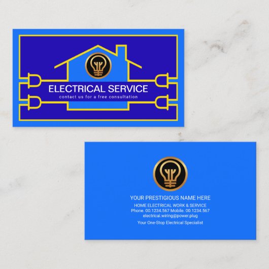 Creative Electrical Building Circuit Wining Visitekaartje (Voorkant / Achterkant)