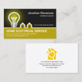 Creative Electrical Bulb Border Electricia Visitekaartje (Voorkant / Achterkant)