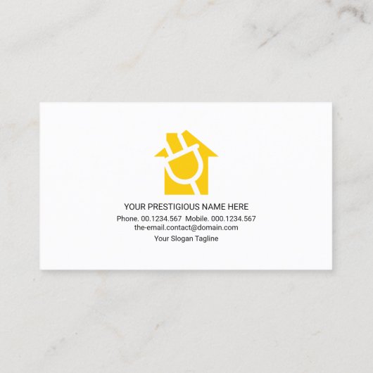 Creative Electrical Bulb Border Electricia Visitekaartje (Achterkant)