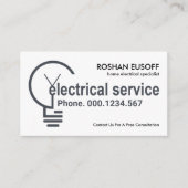 Creative Electrical Bulb Filament Visitekaartje (Voorkant)