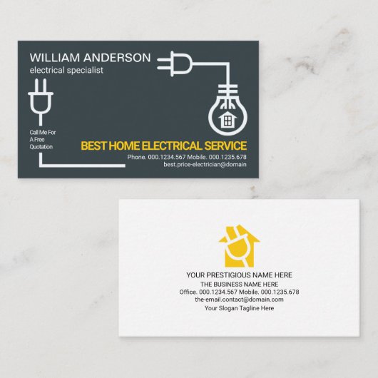 Creative Electrical Circuit-bedrading  Visitekaartje (Voorkant / Achterkant)