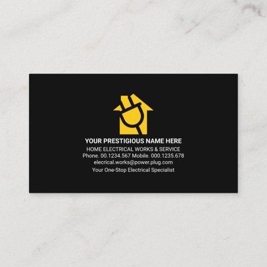 Creative Electrical Lightning Power Circuit Visitekaartje (Achterkant)