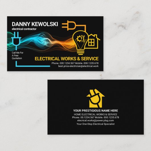 Creative Electrical Lightning Power Circuit Visitekaartje (Voorkant / Achterkant)