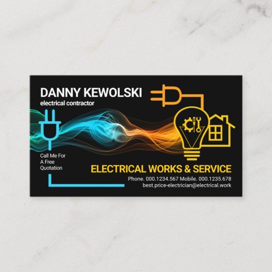 Creative Electrical Lightning Power Circuit Visitekaartje (Voorkant)