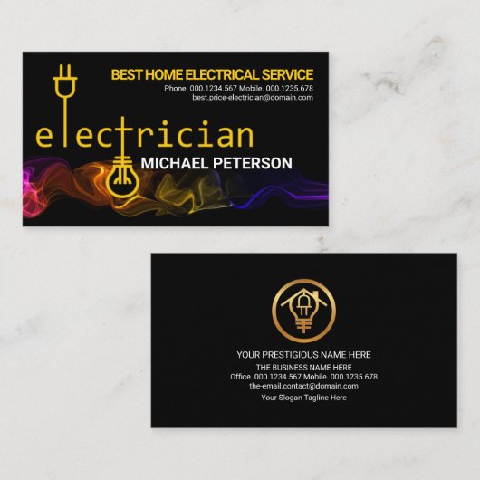 Creative Electricational Circuit Lightning Power Visitekaartje (Voorkant / Achterkant)