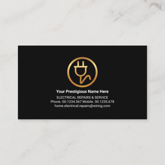 Creative Electrice-bedradingscircuit Visitekaartje (Achterkant)