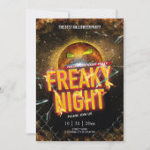 Creative Electronic Neon Effect Halloween Party Kaart (Voorkant)