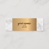 Creative Elegant Marble Gold Mini Visitekaartjes (Voorkant)