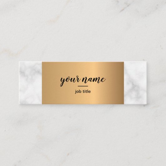 Creative Elegant Marble Gold Mini Visitekaartjes (Voorkant)