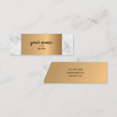 Creative Elegant Marble Gold Mini Visitekaartjes (Voorkant / Achterkant)