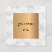 Creative Elegant Marble Gold Square Visitekaartjes (Voorkant)