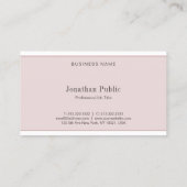 Creative Elegant Minimalist Modern Professional Visitekaartje (Achterkant)