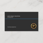 Creative Elegant Simple Retro Blue Voorzitter Visitekaartje (Achterkant)