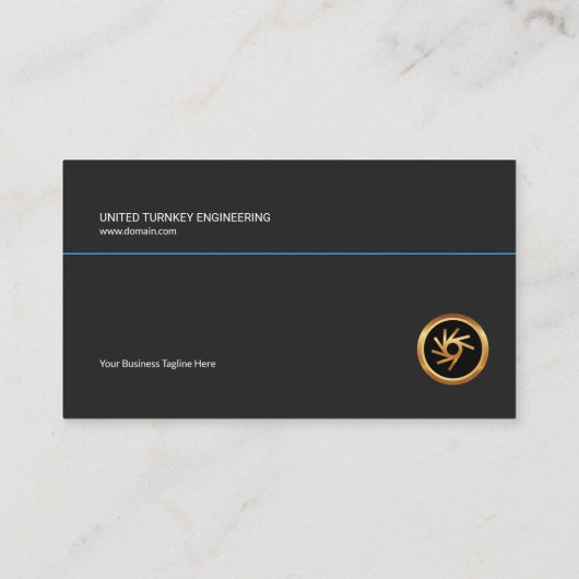 Creative Elegant Simple Retro Blue Voorzitter Visitekaartje (Achterkant)