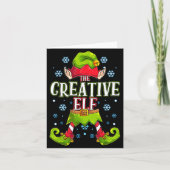 Creative Elf Matching Family Group Christmas Party Kaart (Voorkant)