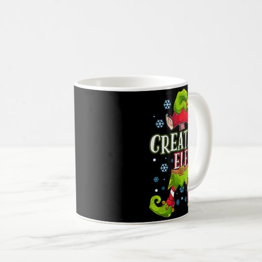 Creative Elf Matching Family Group Christmas Party Koffiemok (Voorkant rechts)