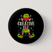 Creative Elf Matching Family Group Christmas Party Ronde Button 5,7 Cm (Voorkant)