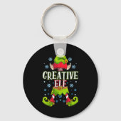 Creative Elf Matching Family Group Christmas Party Sleutelhanger (Voorkant)