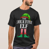 Creative Elf Matching Family Kerstmis Pajama T-shirt (Voorkant)