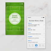 Creative en Unieke — Football Voetbal coach Player Visitekaartje (Voorkant / Achterkant)