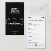 Creative en Unique Bodybuilder Personal Trainer Visitekaartje (Voorkant / Achterkant)