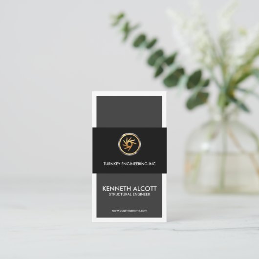 Creative Energizing Stylish Structure Engineer Visitekaartje (Staand voorkant)