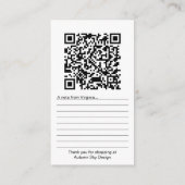 Creative Entrepreneur QR Code Photo Visitekaartje (Achterkant)