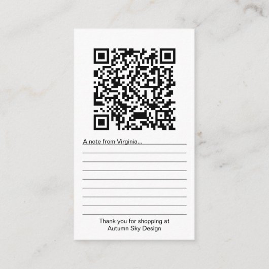 Creative Entrepreneur QR Code Photo Visitekaartje (Achterkant)