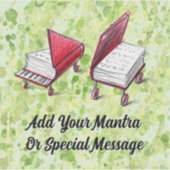 Creative Escape Limoen Splash met boek en piano Sticker (Voorkant)