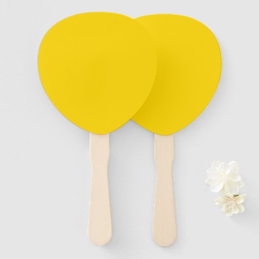 Creative Expression Hot Bold Yellow Handwaaier (Voorkant en achterkant)