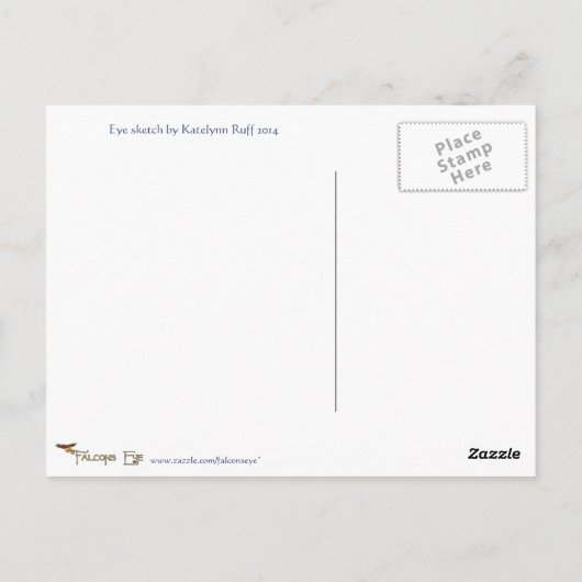 Creative Eye Sketch met gekleurde pennen Briefkaart (Achterkant)