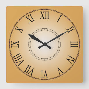 Creative Face Roman Numeral Vierkante Klok