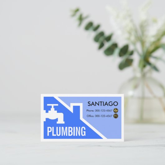 Creative Faucet Rooftop Building Frame Visitekaartje (Staand voorkant)